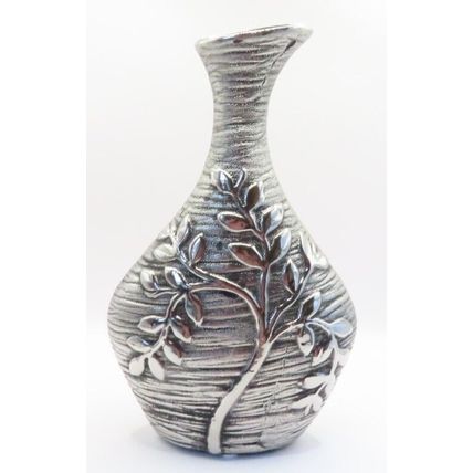 Light Grey Bottle Vase Ceramic 24 CM Decorative Gift Home Decor Flowers
