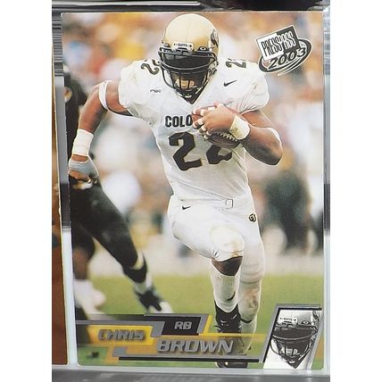 2003 Press Pass CHRIS BROWN (Colorado/Titans) Rookie Card #12
