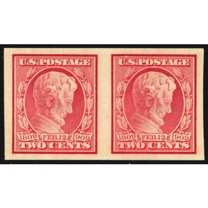 368H, Mint NH XF 2¢ Imperforate Coil Pair With PSE Certificate - Stuart Katz