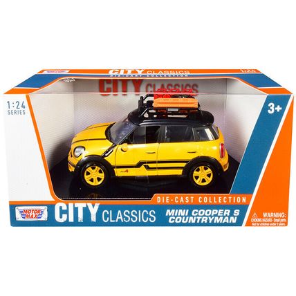Mini Cooper S Countryman with Roof Rack and Accessories Yellow Metallic and B...