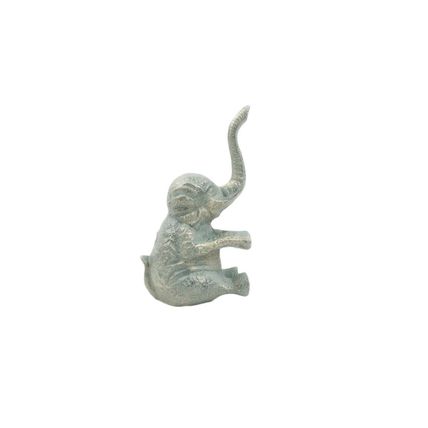 Antique Bronze Cast Iron Elephant Metal Door Stop 8""