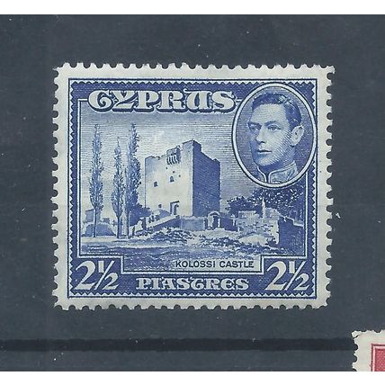 Cyprus stamps. 1938 GVI 2 1/2pi ultramarine MH SG 156 CV £45 (J606)
