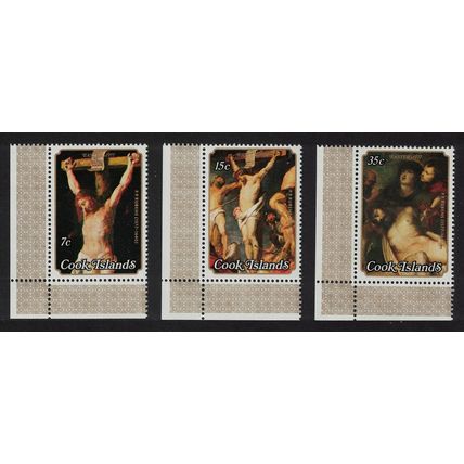 Cook Is. Easter 400th Birth Anniversary of Rubens 3v Corners 1977 MNH