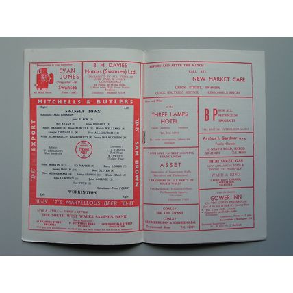 SWANSEA TOWN v WORKINGTON Div3 14/09/1965