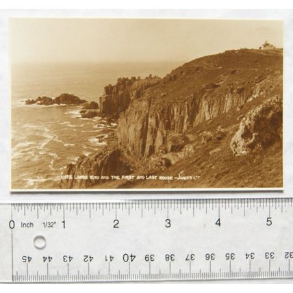 vintage postcard Lands End and the First & Last House