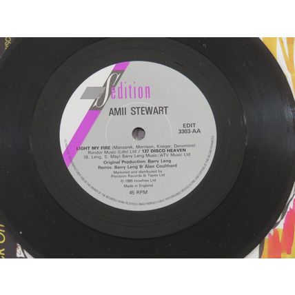 4 X 7 INCH VINYL SINGLES. MATCHBOX, AMI STEWART, BELINDA CARLISLE, THE WEATHER G