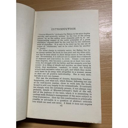 1925 HONORE DE BALZAC "URSULE MIROUET" FICTION 100 YEARS OLD HARDBACK BOOK (P3)