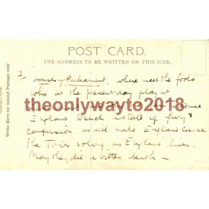 Houses of Parliament, London, Valentines Moonlight Postcard 1900s?