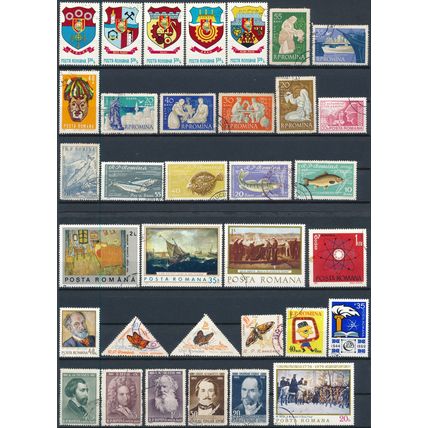 737 Stamp Selection - Romania - Used Hinged & Cancelled to Order