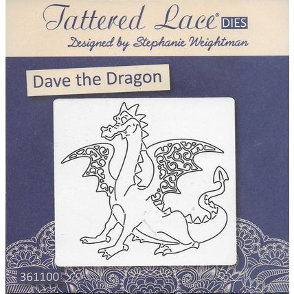Tattered Lace. Dave The Dragon Die. Die Cutting Cardmaking Crafts