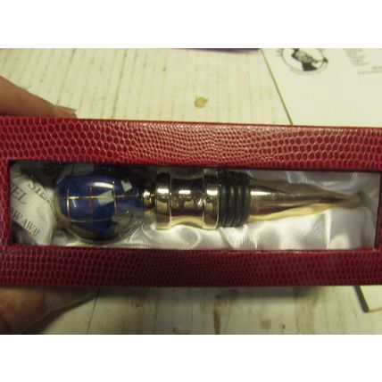 Kalifano globe bottle stopper - black