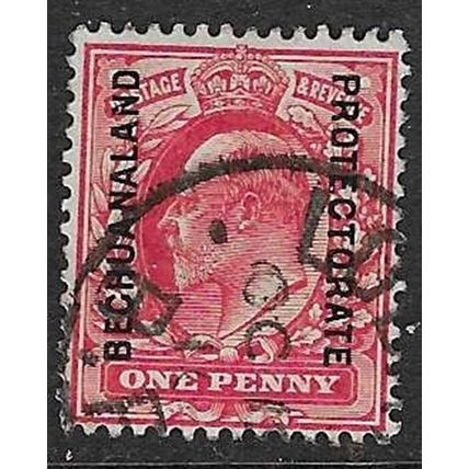 BECHUANALAND 1904-13 EDVII PROTECTORATE O/P ON 1d USED SG68