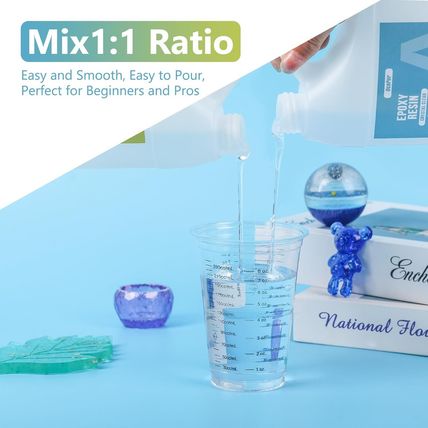 Ocepor Epoxy Resin-1 Gallon, Crystal Clear Epoxy Resin Kit, No Yellowing No Bubb
