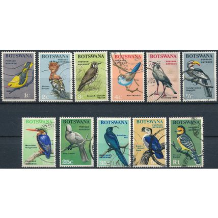 Birds: 11 Values - Botswana 1967 - FH - SG 220/5, 227 & 229/32
