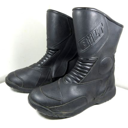 Bilt Hipora Waterproof Motorcycle Boots - Black - Mens - 8 US - 7 UK - 41 EU