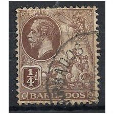 Barbados 1912 SG170 1/4d Brown Fine Used . . .