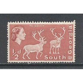 SouthGeorgia.SG1 1/2d Reindeer.Mounted Mint.Sept15