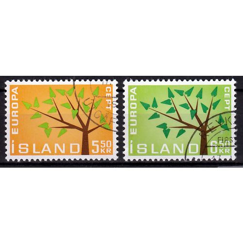 Ijsland Europa Cept 1962 gestempeld