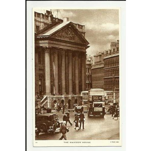 LONDON Mansion House Postcard by Tuck (L15)