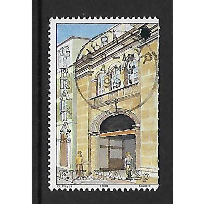 GIBRALTAR 1990 EUROPA 22p GENERAL POST OFFICE ENTRANCE SG 626 FINE USED