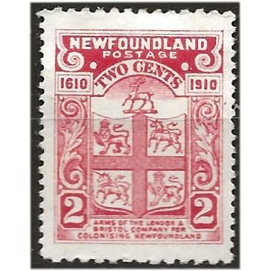 Newfoundland 1910 SG96 2c Rose-Carmine Mounted Mint . .. .