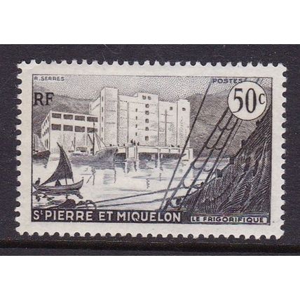 FRENCH SAINT-PIERRE ET MIQUELON 1955 50c VALUE MINT SG401