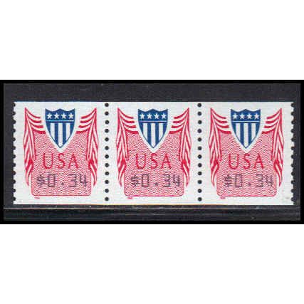 CVP33 34c Shield Very Fine MNH Strip of 3 PA5336