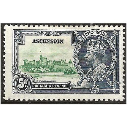 Ascension Island 1935 SG33 5d Green & Indigo SJ Mounted Mint ..