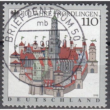 Deutschland 1998 Michel 1965 O Cote (2011) 1.00 € 1100 Ans ville de Nördlingen
