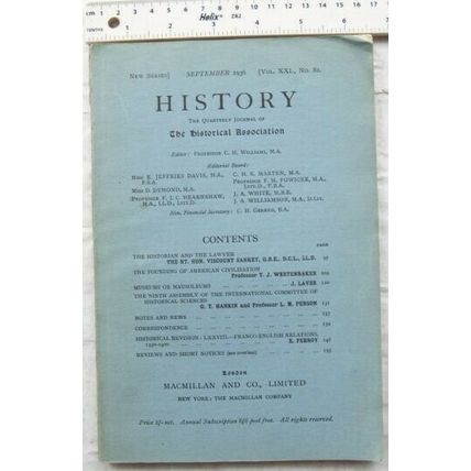 1936 History Vol. XXI, No. 82