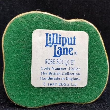 Lilliput Lane Rose Bouquet Cottage Thatched Vintage Ornament