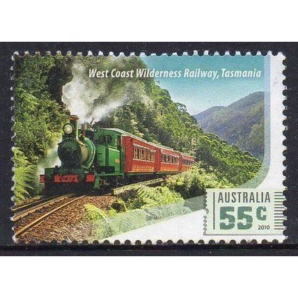 Australia 2010 Great Aust Railway Journeys - West Coast Wilderness 55c Sht Used