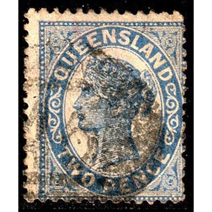 Australia QLD 1894 Queen Victoria 2d Used Stamp Two Pence