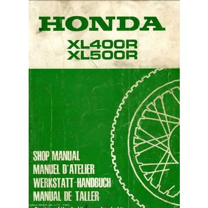 HONDA XL400R XL500R SHOP MANUAL MOTORCYCLE 100 PAGES IN ENGLISH