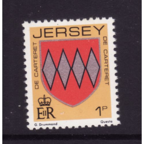 JERSEY 1981 SG 250 1p DE CARTERET ARMS U/M MINT #