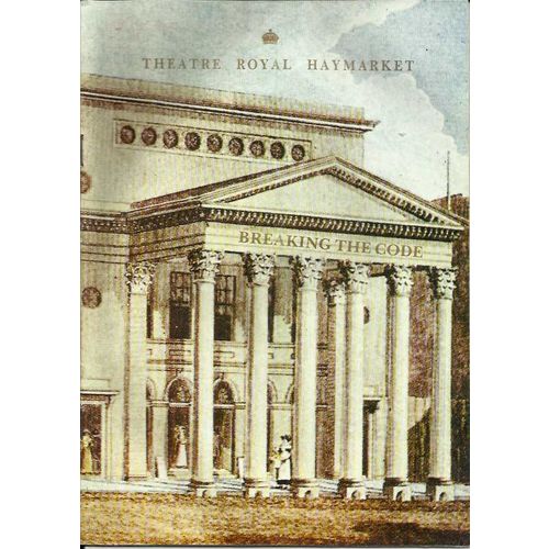 BREAKING THE CODE Derek Jacobi 1986 Theatre Royal Haymarket Programme