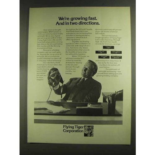 1972 Flying Tiger Corporation Ad - We're Growing Fast