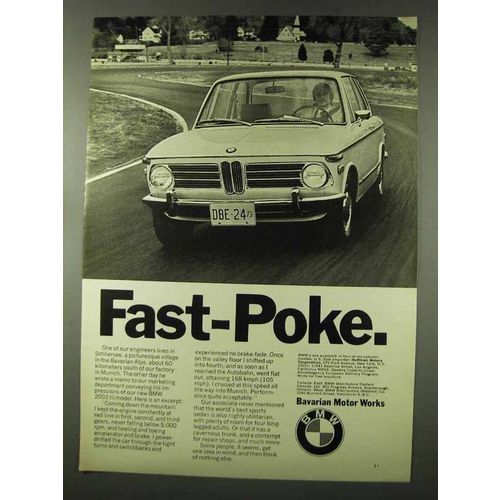 1973 BMW Car Ad - Fast-Poke