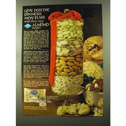1973 Blue Diamond Almonds Ad - Give Festive Dinners
