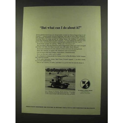 1972 Warner & Swasey Hydro-Cruiser Excavator Ad