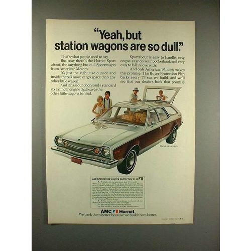 1973 AMC Hornet Sportwagon Car Ad - So Dull!