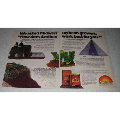 1973 Amchem Amiben Herbicide Ad - Soybean Growers