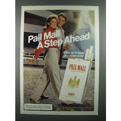 1983 Pall Mall Lights Cigarette Ad - A Step Ahead