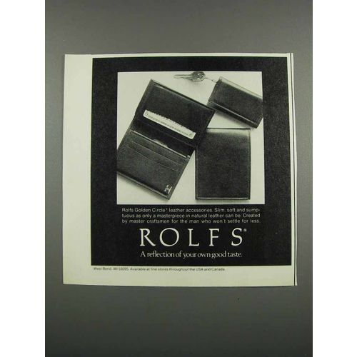 1983 Rolfs Golden Circle Leather accessories Ad