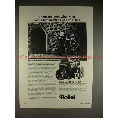 1983 Rollei SL2000F Camera Ad - There are Times!!
