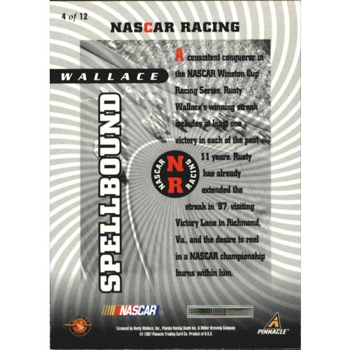 1997 Pinnacle Spellbound Rusty Wallace #4 of 12 (C)