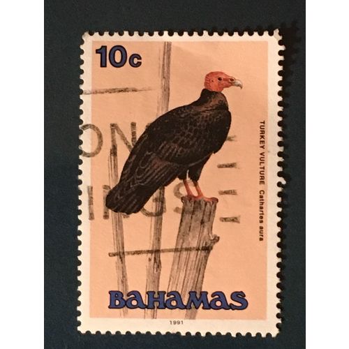 Bahamas QEII 1991 Birds 10c Turkey Vulture Used SG 893 Sc 710 postage stamp