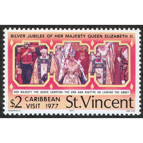 St. Vincent 1977 Royal Visit $2 Multicoloured SG540 MM