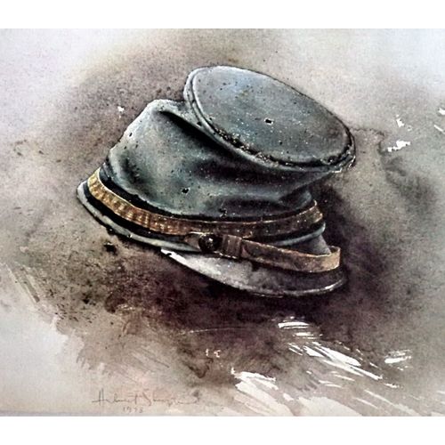 Original Hubert Shuptrine Print Blue Kepi Hat Soldier Civil War American art