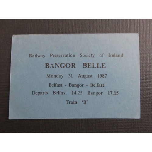 Railway Preservation Society of Ireland Bangor Belle 1987 Ticket #9